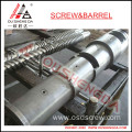 carbide tungsten covered conical twin screw barrel for pipe extruder LianSu JWell